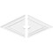 Ekena Millwork Diamond Architectural PVC Ceiling Medallion, 32"W x 21 3/8"H x 3"ID x 11 1/4"C x 1"P, Two-Piece CMP32X21DD2-03000 - alternate 2